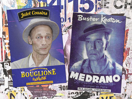 Montage affiches Julot Cousins vs Buster Keaton